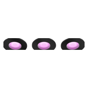 Philips Hue Xamento badkamer inbouwspot White and Color - Zwart - Rond 3-pack