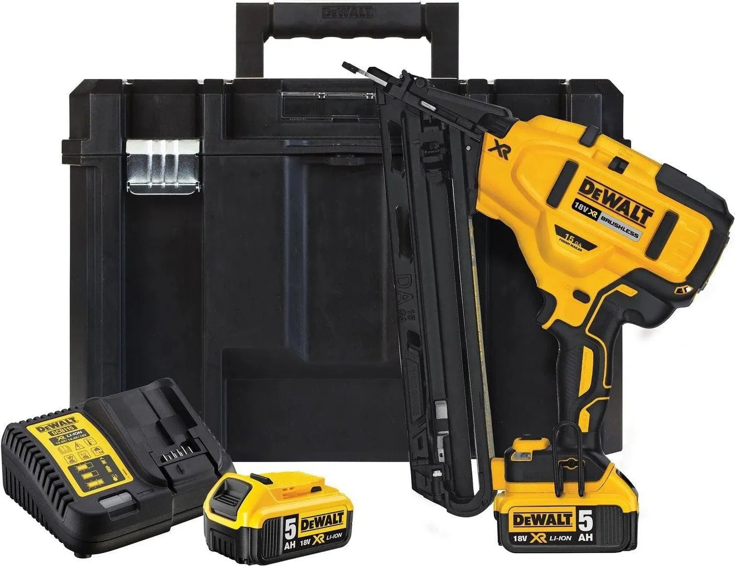 DeWALT DCN650P2 Accu afwerktacker 15Ga 18V XR 5.0Ah in TSTAK