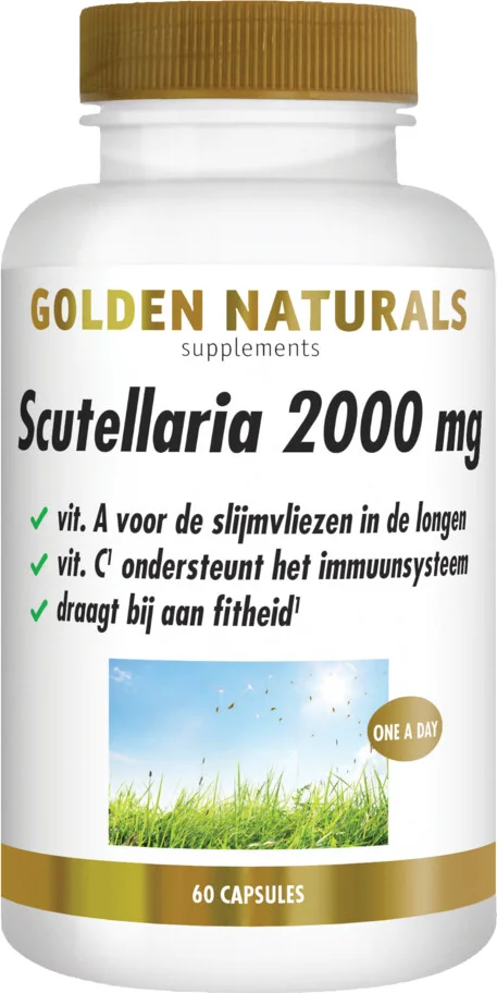 2x Golden Naturals Scutellaria 2000mg 60 vegacapsules