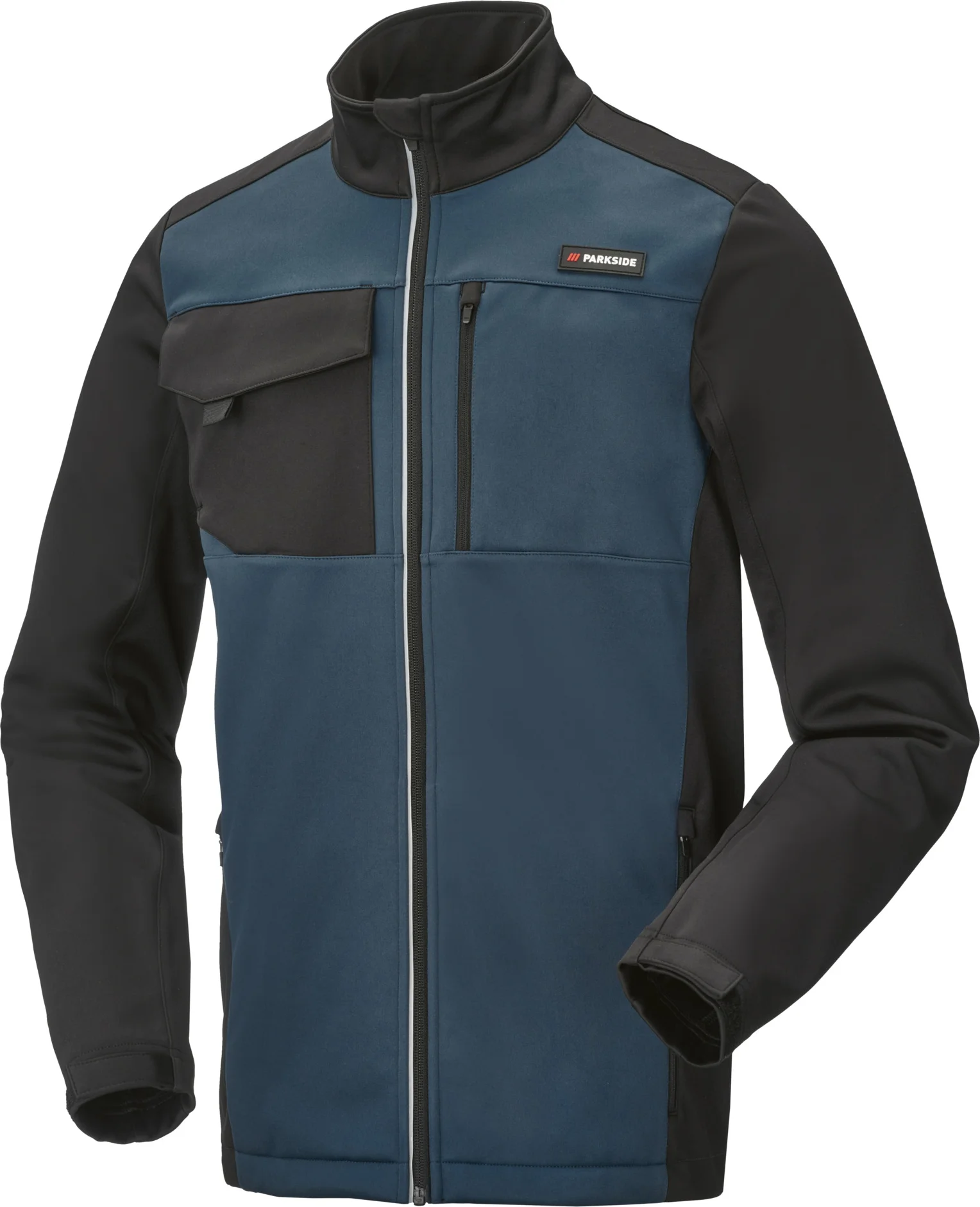 PARKSIDE Heren softshell jas (Zwart/blauw, M)