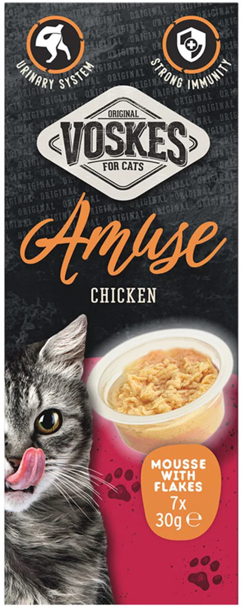 Voskes Kattensnack Mousse Kip 7x30 gr
