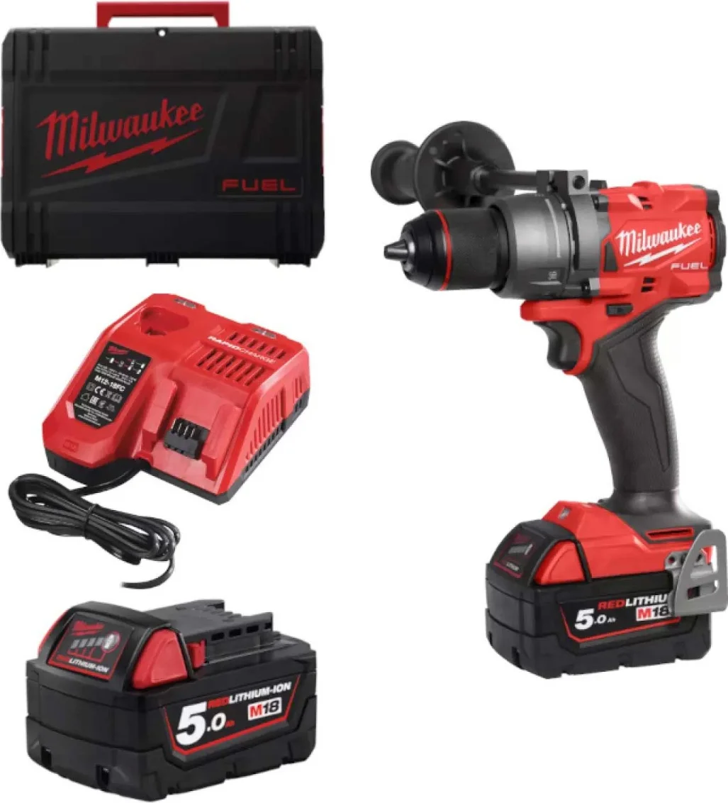 Milwaukee M18 FUEL™ FPD3-502X Accu klop-/schroefboormachine 18V 5.0Ah in HD-Box - 4933479860
