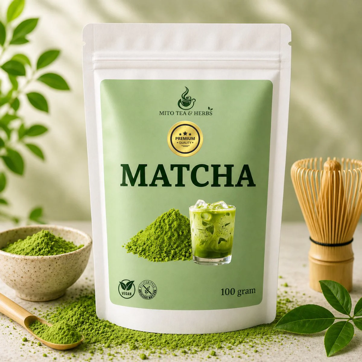 Mito Matcha Thee - 100 gram - Rijk aan Antioxidanten - Matcha Poeder - Energie
