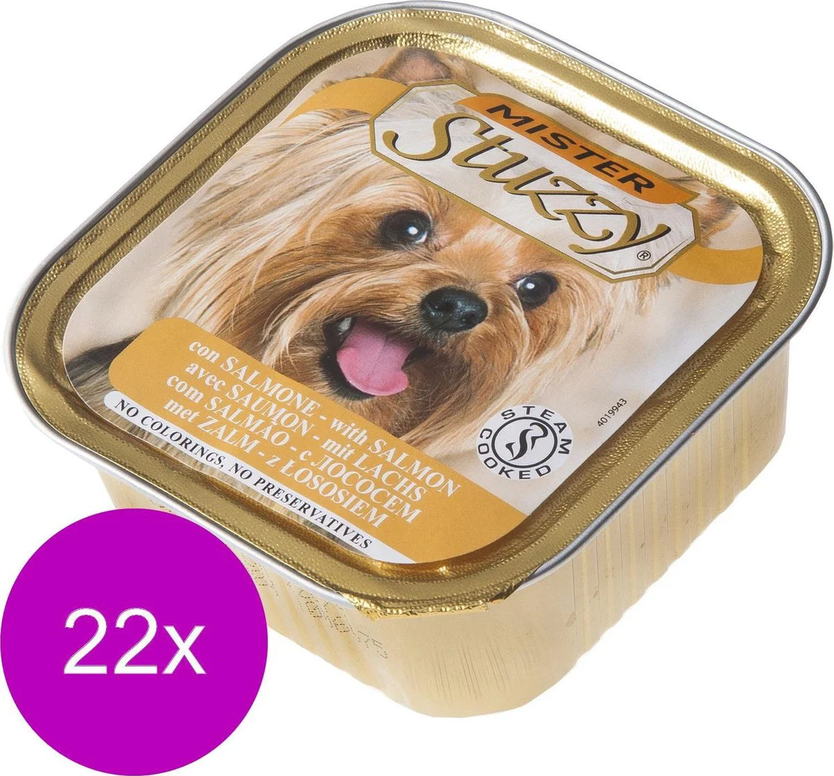 22x Stuzzy Hondenvoer Paté Zalm 150 gr