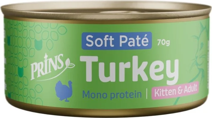 Prins Soft Paté Kattenvoer Nat Kalkoen 70 gr