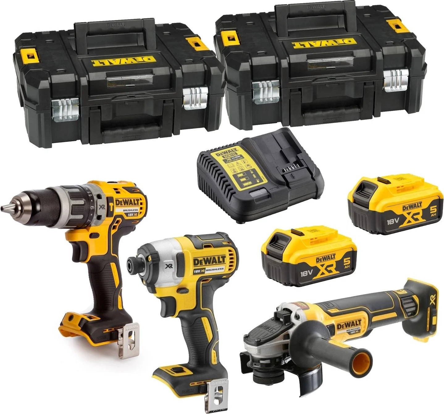 DeWALT DCK384P2T Accu combiset 3-delig 18V XR 5.0Ah in TSTAK