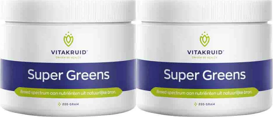 2x Vitakruid Super Greens 220 gr