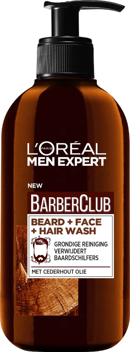 L'Oréal Men Expert BarberClub Baard Gezicht & Haar 3-in-1 Wash 200 ml