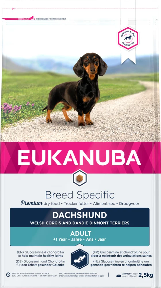Eukanuba Hondenvoer Droog Adult Teckel 2,5 kg