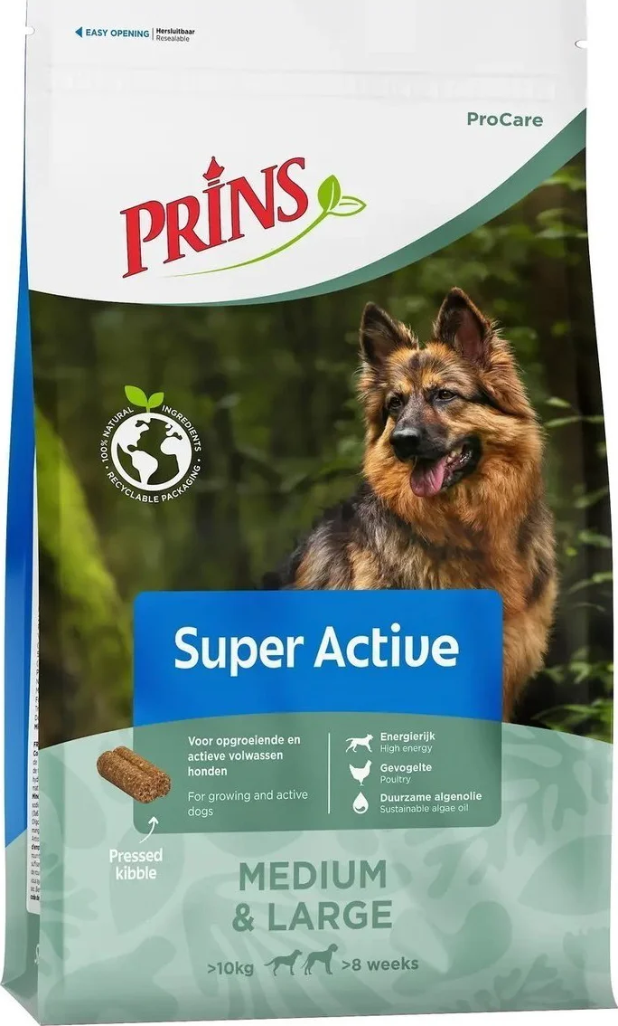 Prins Hondenvoer Droog ProCare Super Active 12 kg