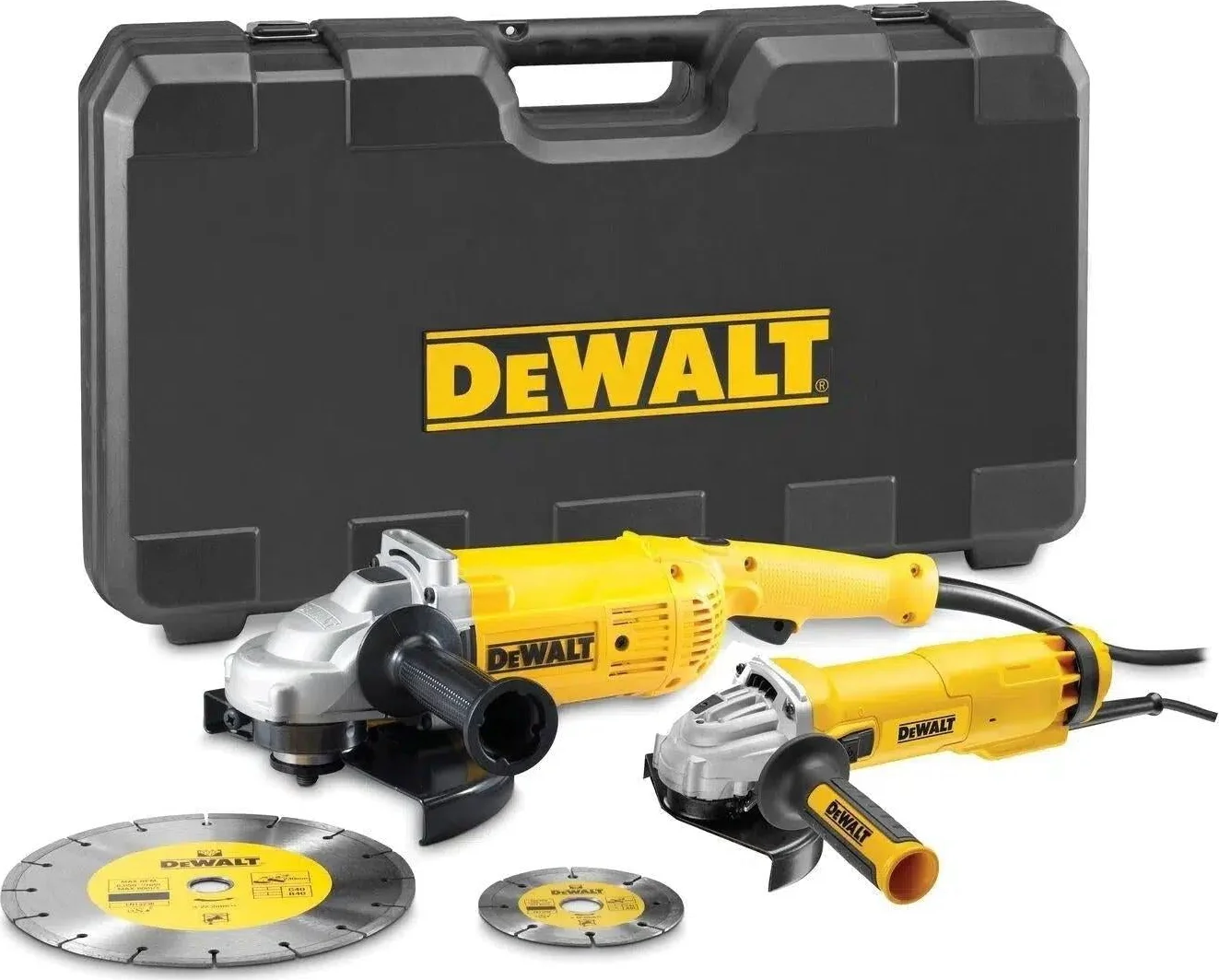DeWALT DWE492SDT Haakse slijper set in koffer