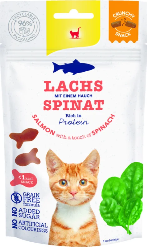 12x GimCat Crunchy Kattensnack Zalm & Spinazie 50 gr