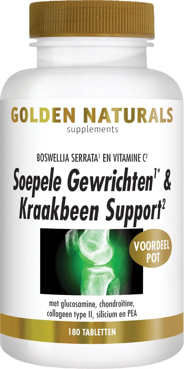 Golden Naturals Soepele Gewrichten & Kraakbeen 180 tabletten