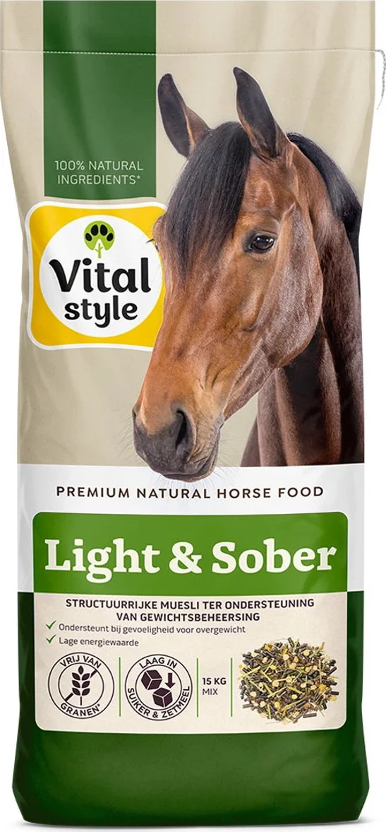 Vitalstyle Paardenmuesli Light & Sober 15 kg