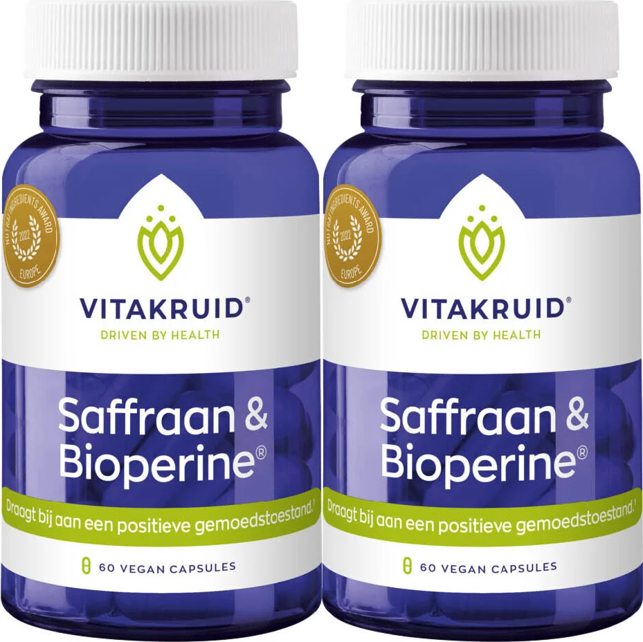 2x Vitakruid Saffraan & Bioperine 60 vegancapsules