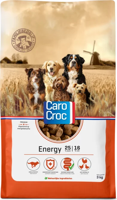 CaroCroc Hondenvoer Droog Energy 3 kg