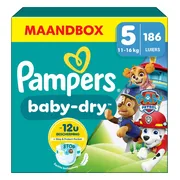 Pampers Baby Dry Luiers Paw Patrol Maat 5 (11-16 kg) 186 stuks
