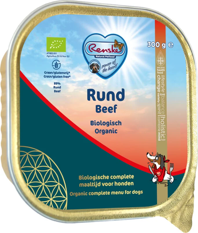 Renske Bio Vers Gestoomd Hondenvoer Nat Rund 300 gr