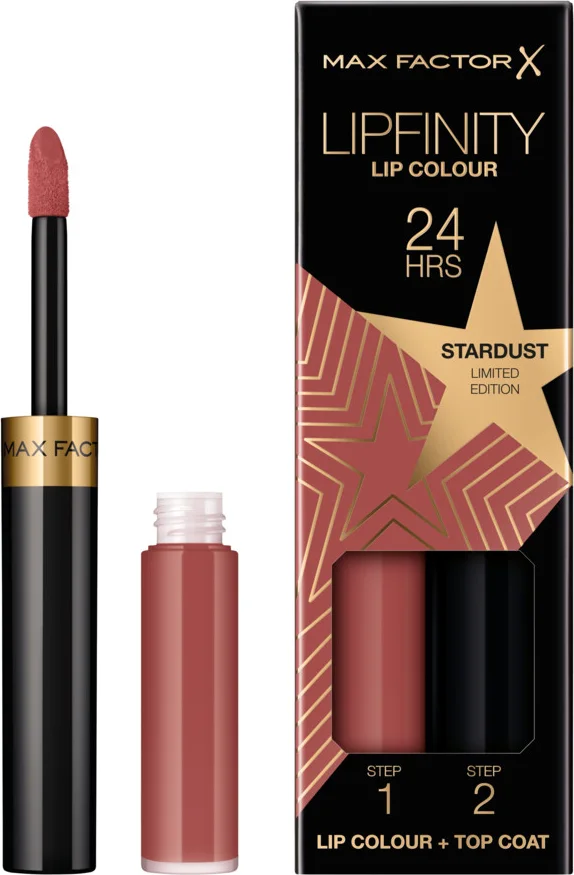 2x Max Factor Lipfinity Liquid Lipstick Limited Edition 082 Stardust 2,3 ml