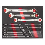 Milwaukee TOOLGUARD™ Foam inlay MAXBITE™ ringsteeksleutelset met ratel 22-delig - 4932493248