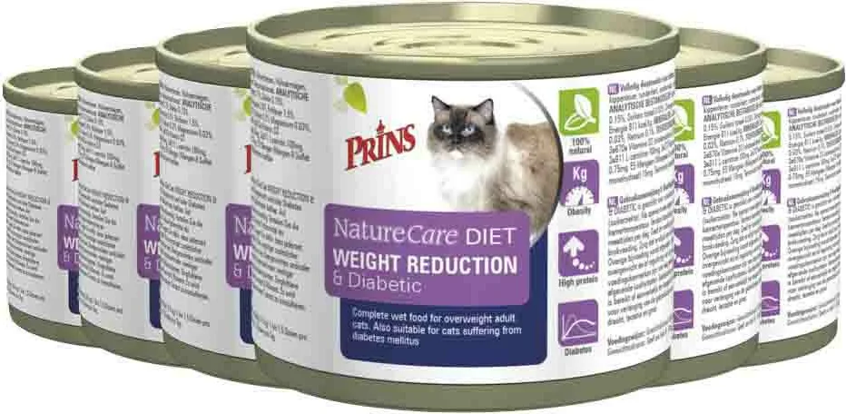 Prins NatureCare Cat Diet Weight Reduction&Diabetic 6x0,2kg