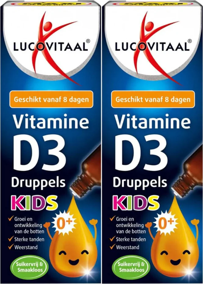 2x Lucovitaal Vitamine D3 Druppels Kids 50 ml