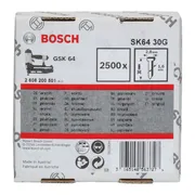 Bosch Professional PRO SK64 Afwerknagel 30 mm | 16Ga | Gegalvaniseerd | 2,8 x 1,6 mm 2500 stuks - 2608200501