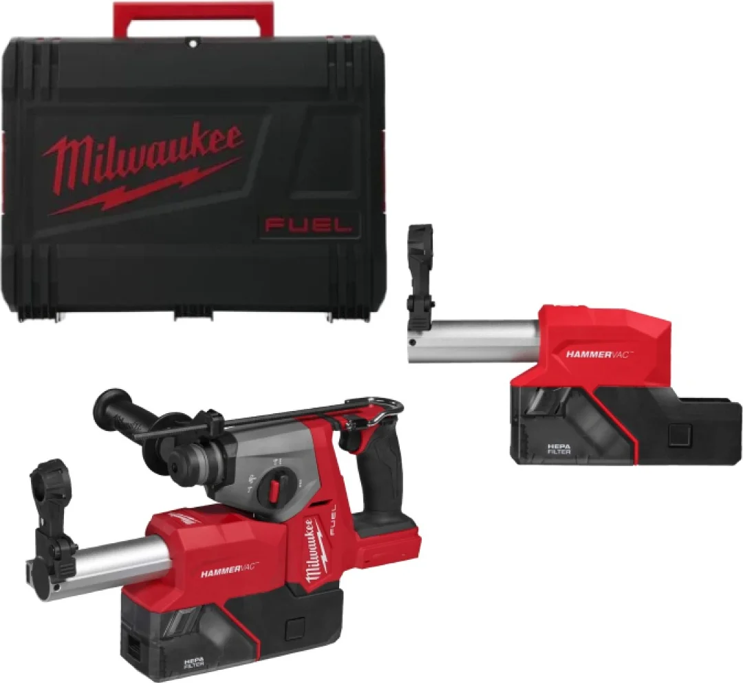 Milwaukee M18 FUEL™ Compacte accu combihamer SDS-Plus 1,7J incl. stofafzuiging 18V basic body in koffer - 4933498586