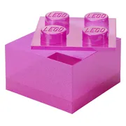 LEGO Roze doorzichtige opbergdoos in de vorm van een steen