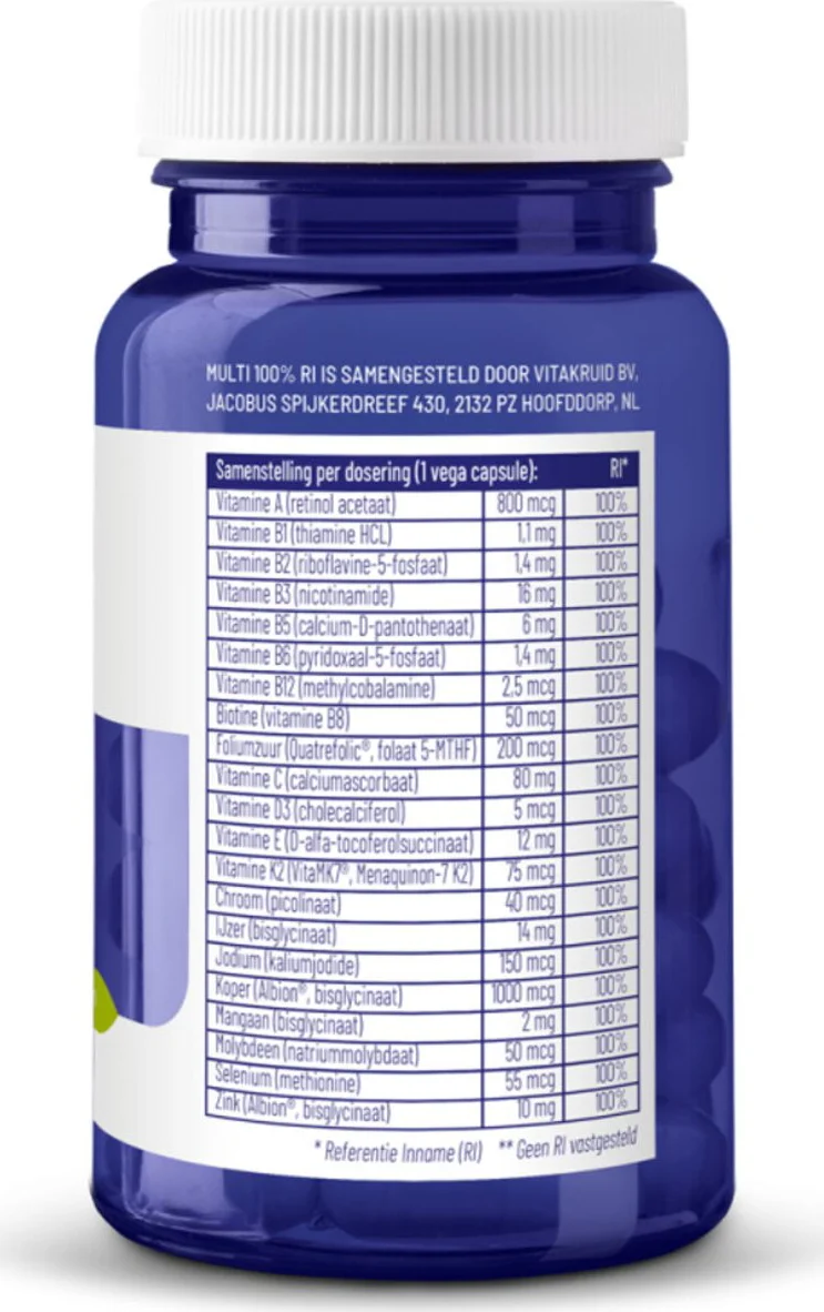 Vitakruid Multi 100% RI 90 vegacapsules