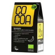 Cocoa Bananen met 70% Pure Chocolade RAW 70GR