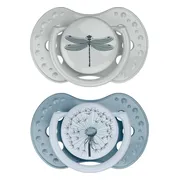 Difrax LOVI Dynamic Pacifier 18+ Months Botanic Blue Green - Fopspeen 2ST