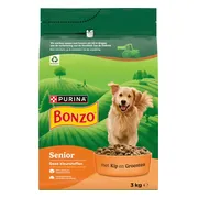 Bonzo Hondenvoer Droog Senior Kip - Groenten 3 kg