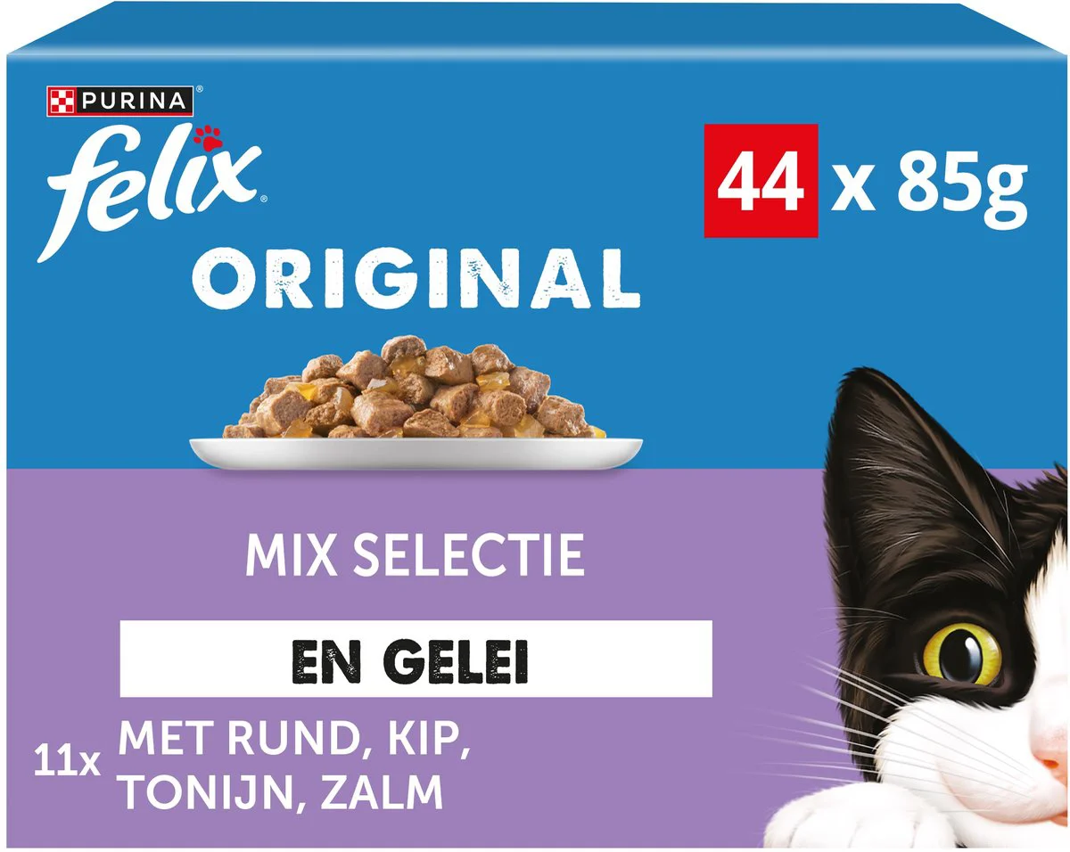 Felix Original Mix Selectie in Gelei 44 x 85 gr
