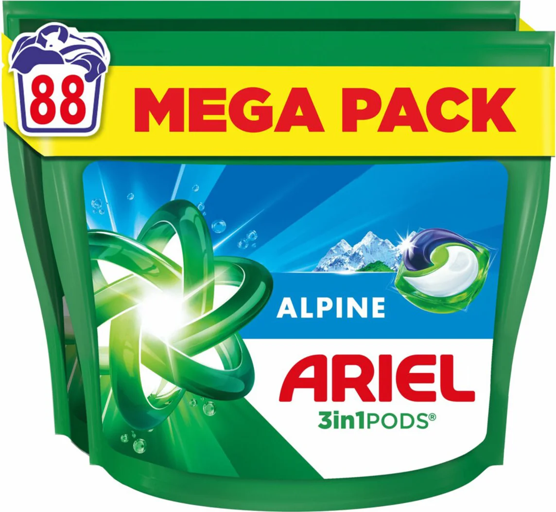 Ariel 3in1 Wasmiddel Pods Alpine 88 stuks