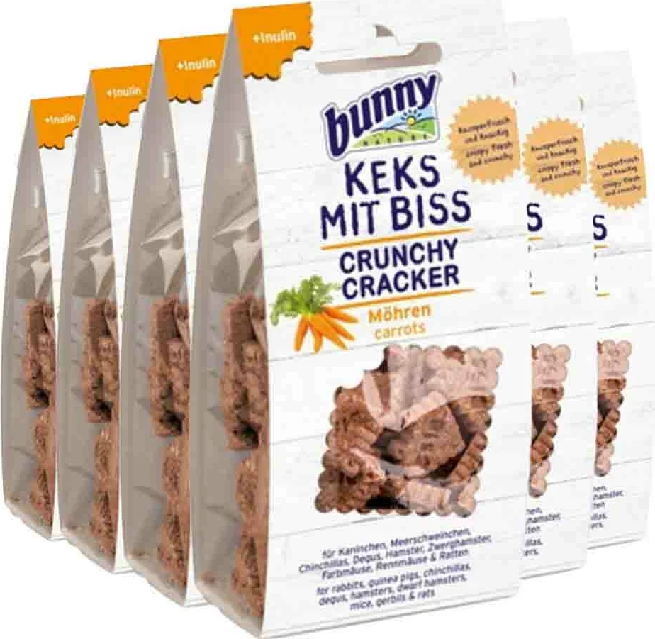 6x Bunny Nature Crunchy Cracker Wortel 50 gr