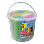 SES Creative Stoepkrijt in Emmer - 8 Kleuren - Vanaf 2 Jaar - 22 Stuks - Motorische Ontwikkeling - Schoencadeautjes Sinterklaas