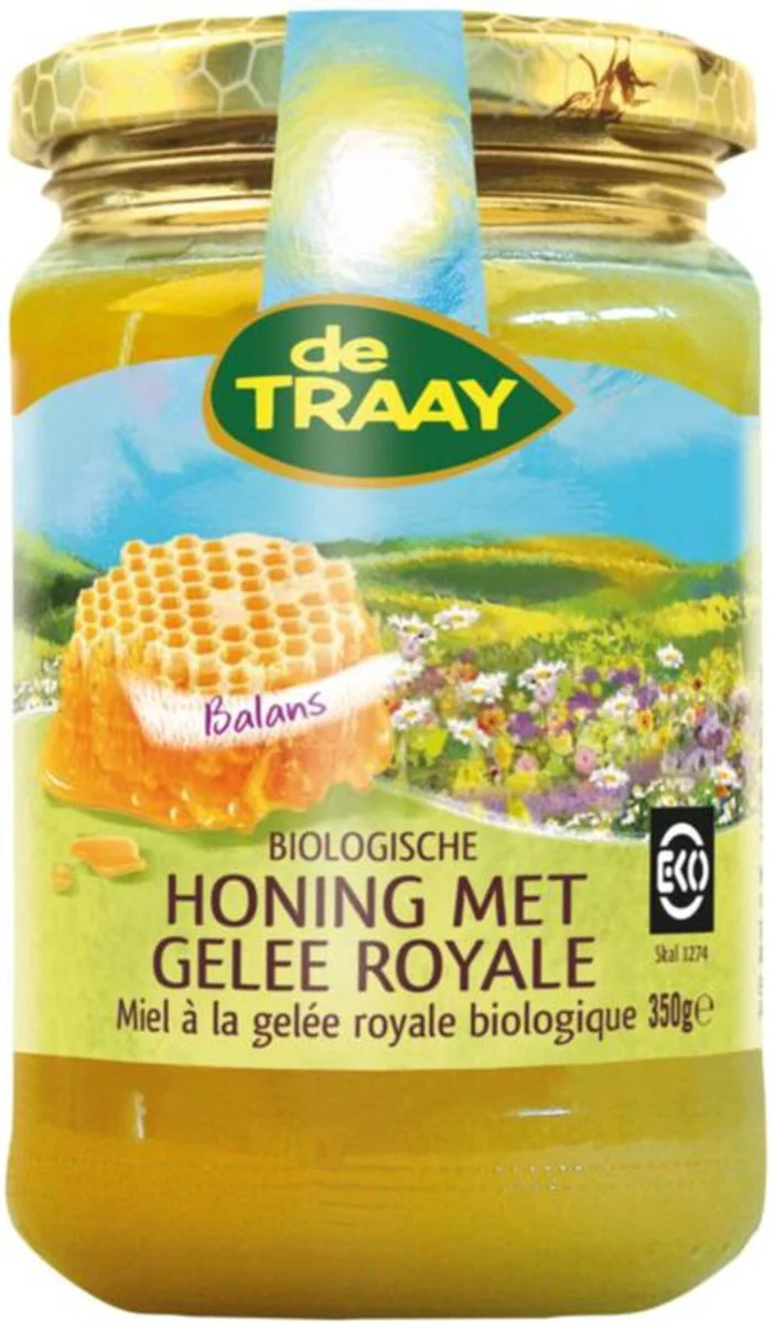 De Traay Honing Met Gelee Royale Biologisch 350GR