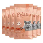 6x HobbyFirst Feline Kattenvoer Droog Adult Zalm 1,5 kg