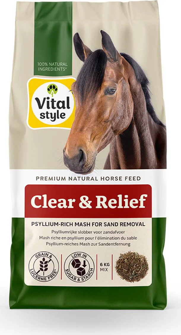 Vitalstyle Clear & Relief Psylliumrijke Paardenslobber 6 kg