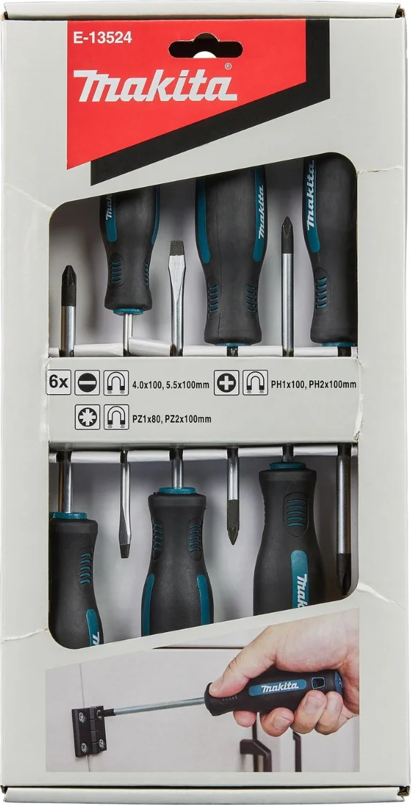 Makita E-13524 Schroevendraaierset 6-delig PH/PZ/SL