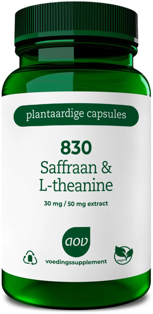 2x AOV 830 Saffraan & L-theanine 30 vegacapsules