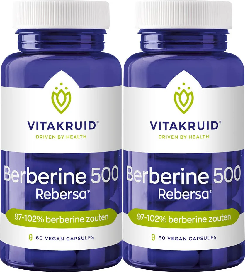 2x Vitakruid Berberine 500 Rebersa 60 vegancapsules