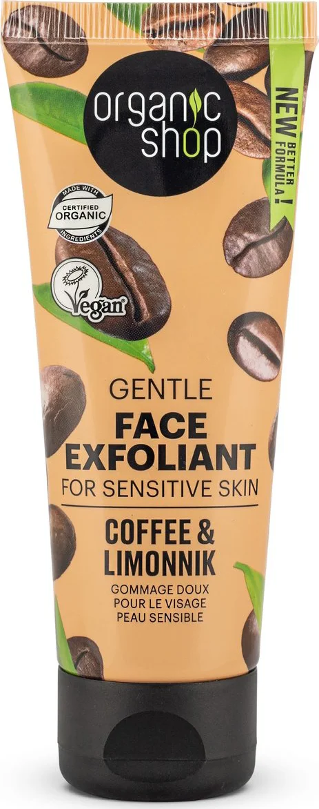 Organic Shop Coffee & Limonnik Gentle Face Exfoliant 75ML