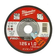 Milwaukee Dunne metaaldoorslijpschijven PRO+ SCS 41/125 x 1 x 22 mm - 4932451487