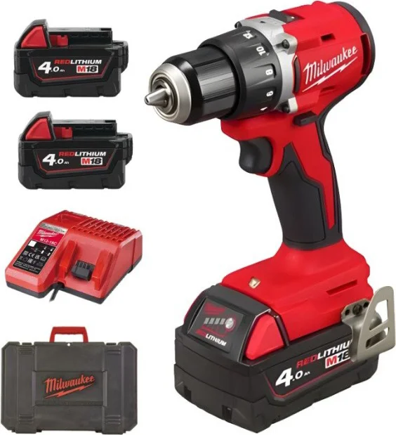 Milwaukee M18 BLDDRC-402C Compacte Accu Schroefboormachine 18V 4.0Ah in koffer - 4933492834