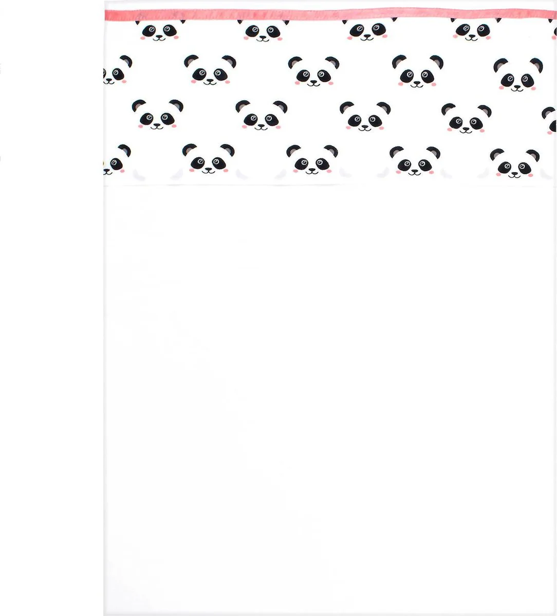 Panda Dreams - wieglaken katoen - 75 x 100 cm koraal