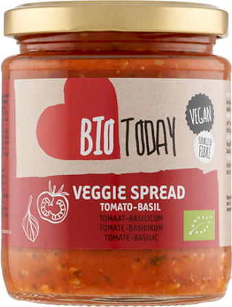 BioToday Veggie Spread Tomato-Basil 235GR