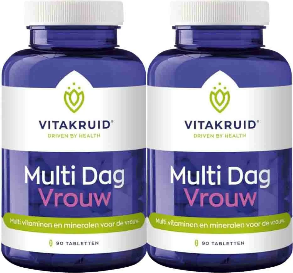 2x Vitakruid Multi Dag Vrouw 90 tabletten