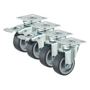 PARKSIDE Wieltjes set, zwenkwielen voor meubels en kisten (4-delig)